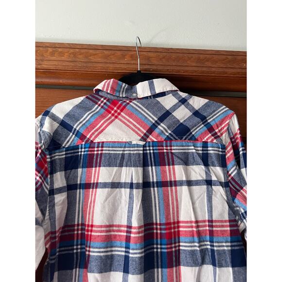 NWT Chubbies Mens The All Around Stretch Flannel Button Down Shirt Red Blue SZ M - Picture 10 of 10